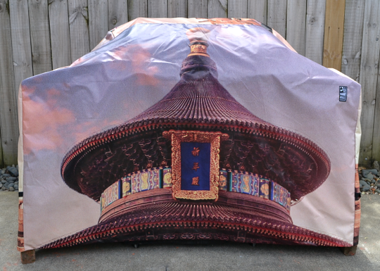 Hooded BBQ Cover Recycled Billboard Large 80114